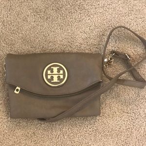 Taupe and gold Crossbody/Clutch